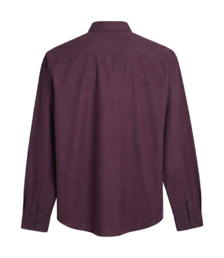 Mens Regular Button-down Shirt Red Farah