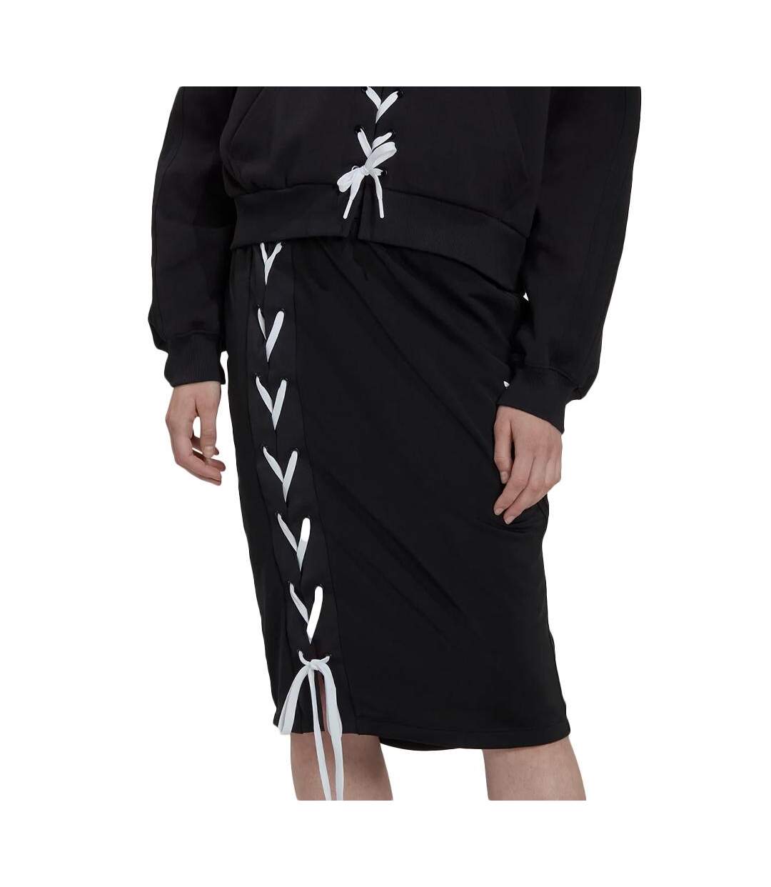 Jupe Noir Femme Adidas Laced Skirt - 42-1