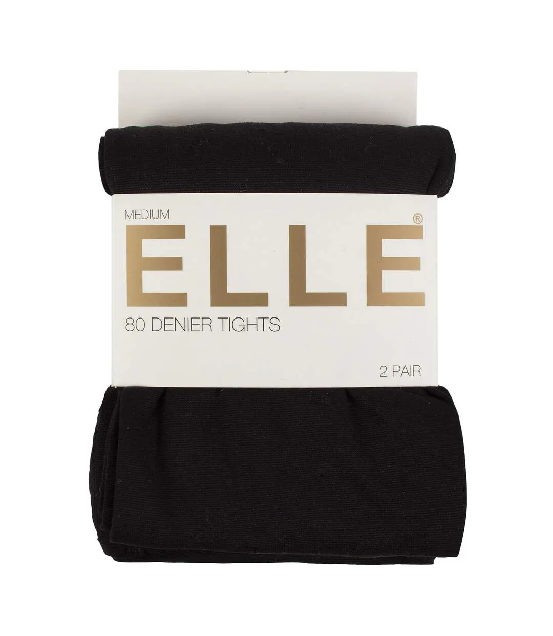 ELLE - Lot de 2 paires de collants opaques doux 80 deniers femme-2
