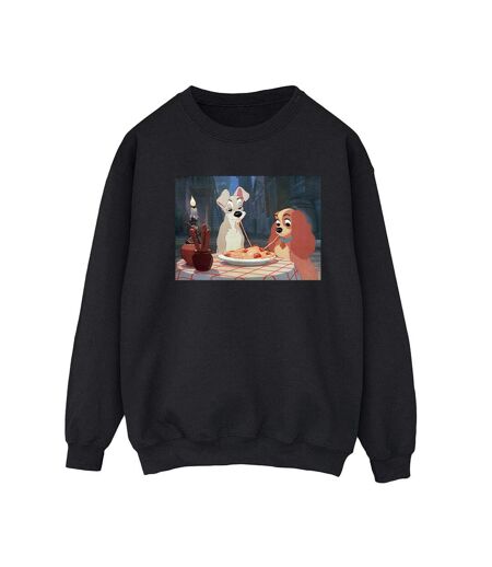 Disney - Sweat LADY AND THE TRAMP SPAGHETTI PHOTO - Femme (Noir) - UTBI23203