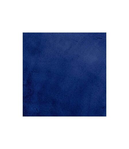 Tapis Rond Imitation Fourrure Doucea 80cm Bleu Indigo