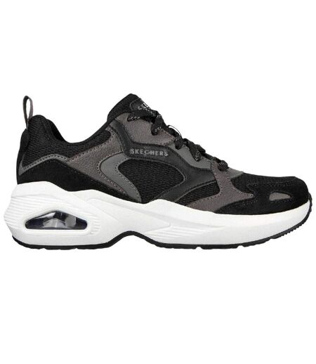Womens/ladies Uno Suede Trainers Black Skechers