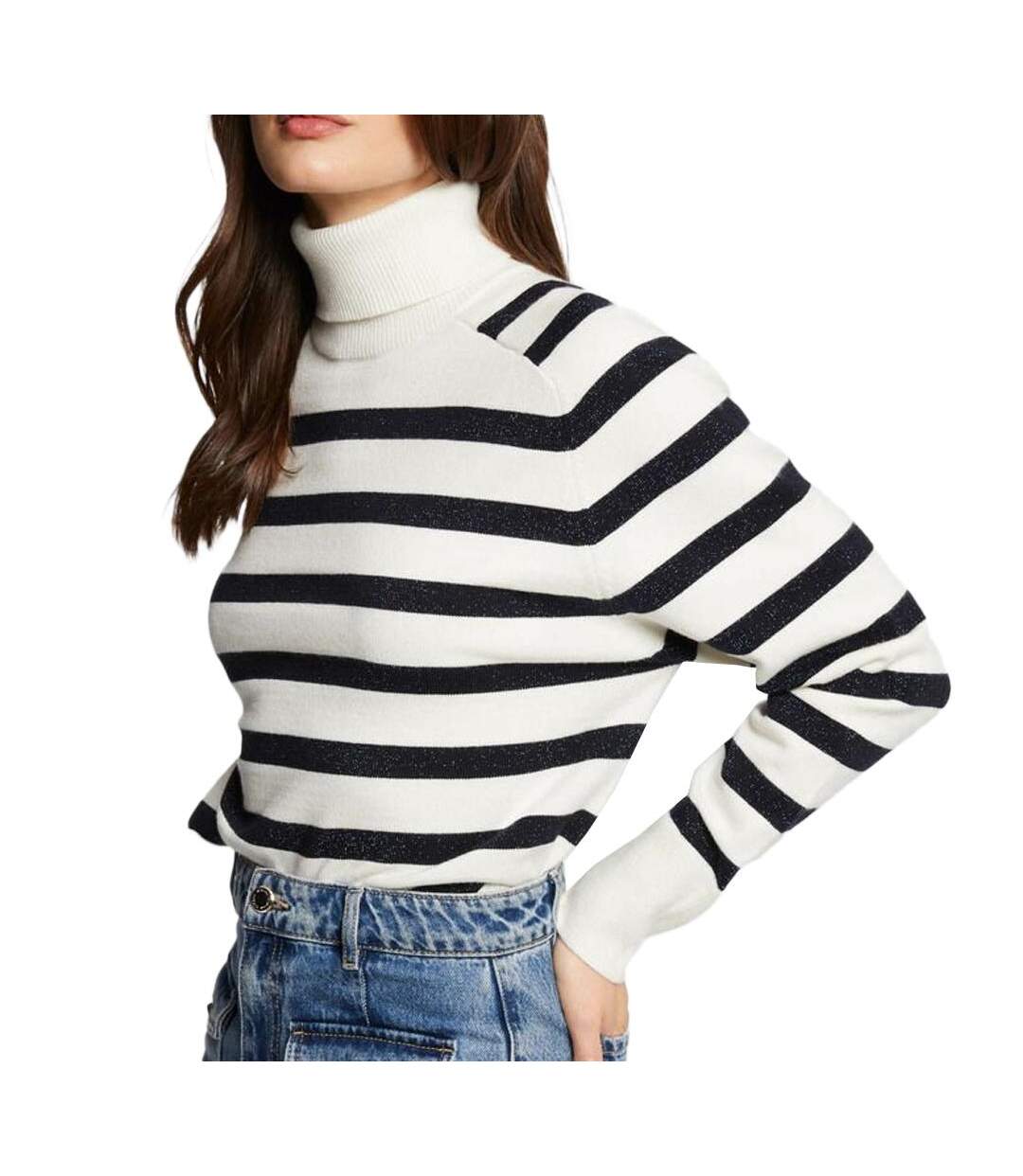 Pull Blanc/Marine Femme Morgan MLAGON - L