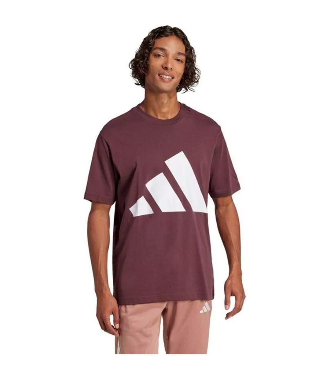 T-shirt Style Gros Logo Essentials Homme Rouge Adidas-1