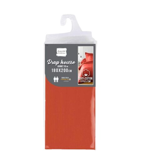 Drap Housse Lina 180x200cm Paprika