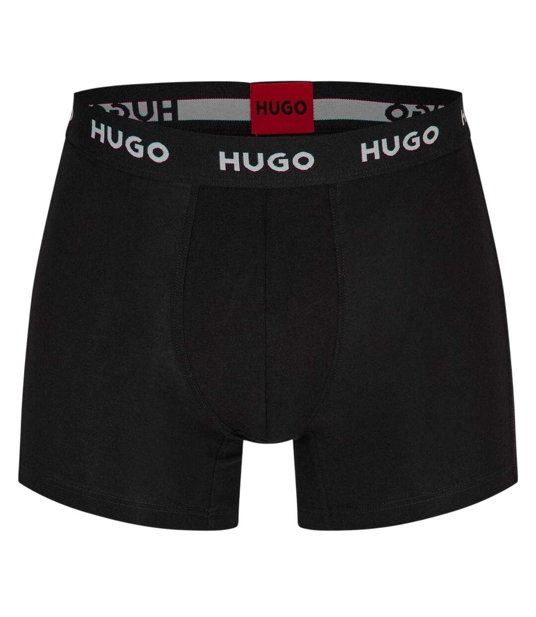 Pack Of 3  Mens Boxer Briefs  Black Hugo-2