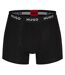Pack Of 3  Mens Boxer Briefs  Black Hugo-2