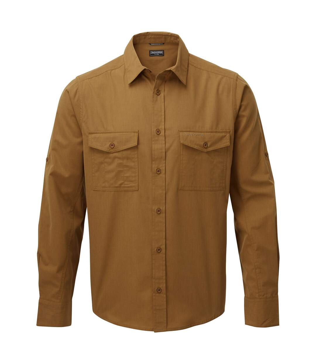 Craghoppers Mens Kiwi Long-Sleeved Shirt (Rubber Brown) - UTCG1500