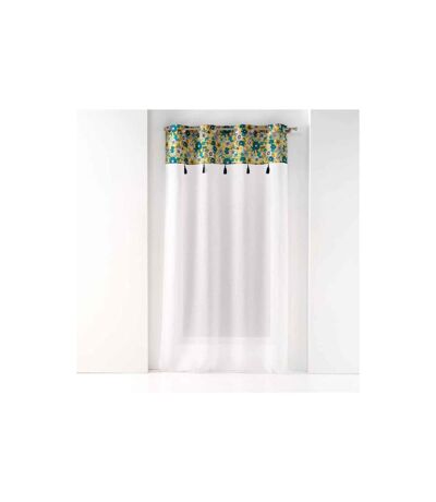 Rideau Voilage à Œillets Bohoflora 140x240cm Jaune