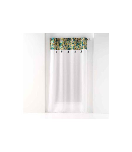 Rideau Voilage à Œillets Bohoflora 140x240cm Jaune