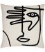 Face cushion cover one size white/black Furn-1