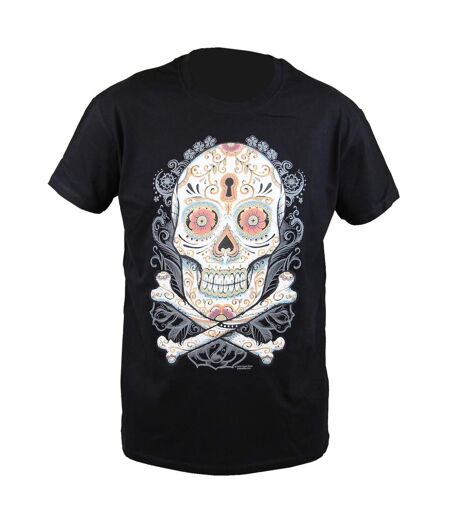 T-shirt homme manches courtes - Tête de mort 12289 - noir