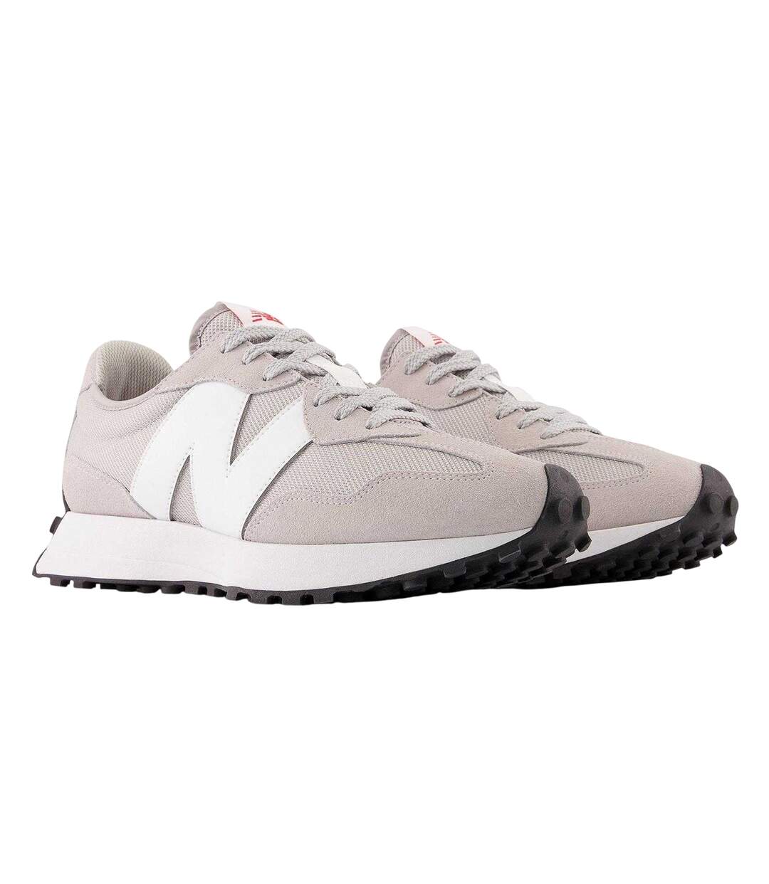 Mens 327 Retro Trainers Light Grey White New Balance-4