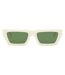 Lunettes De Soleil Motif/style Rectangle Manchester Femme Taille Unique Blanc Vert Off White-1