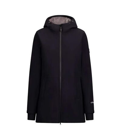 Womens/ladies priya long length soft shell jacket black Trespass