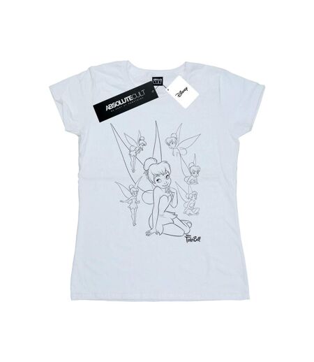 Disney Femme/Les femmes - T-shirt en coton avec croquis de collage de la fée Clochette (Blanc) - UTBI47882
