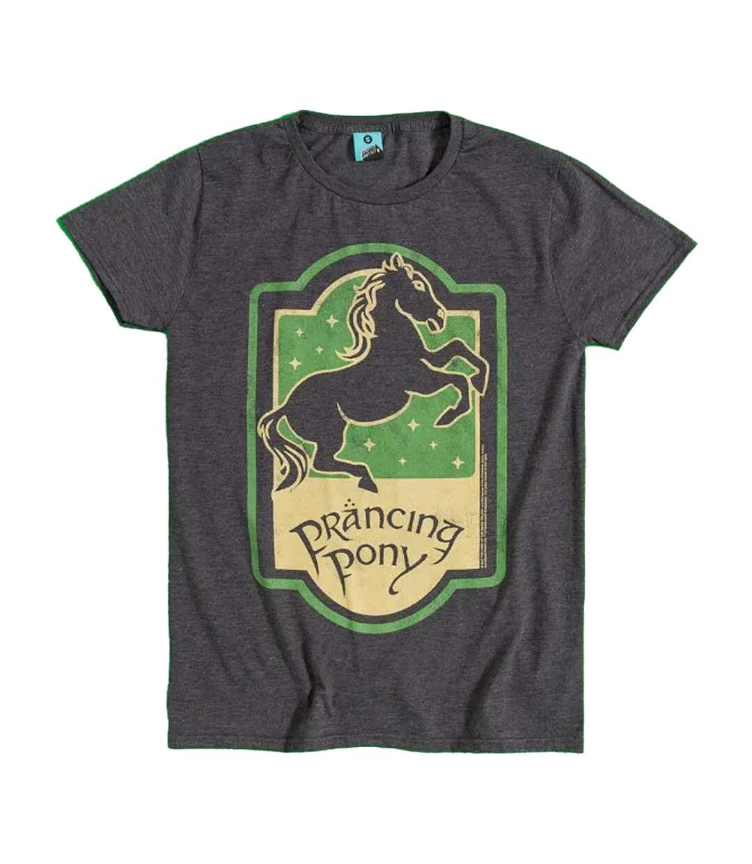 Unisex Adult Prancing Pony T-shirt Black The Lord Of The Rings-2