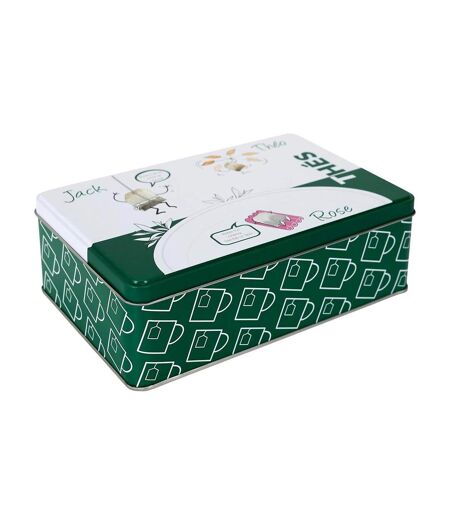 Boîte à Thé en Métal Ludique 20cm Vert