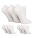 Paquet de 9 chaussettes en coton à la cheville en nid d'abeille pour femme-1