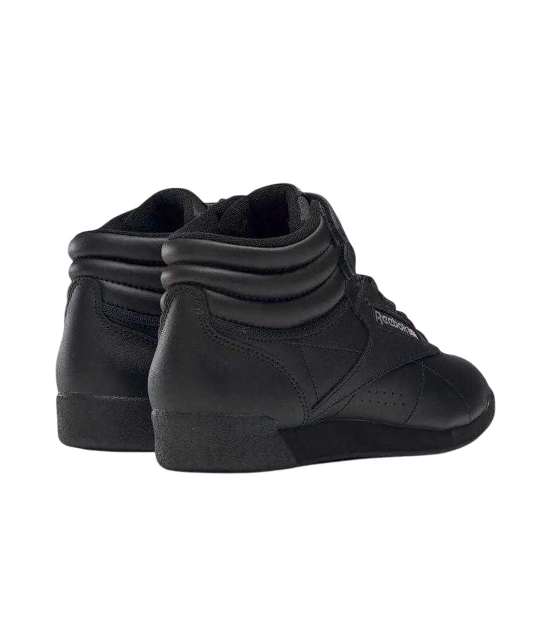 Womens/ladies Freestyle Leather High Tops Black Reebok-2