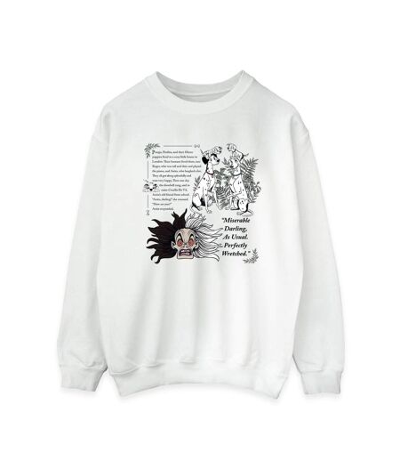 Disney - Sweat DALMATIANS MISERABLE DARLING - Femme (Blanc) - UTBI20138