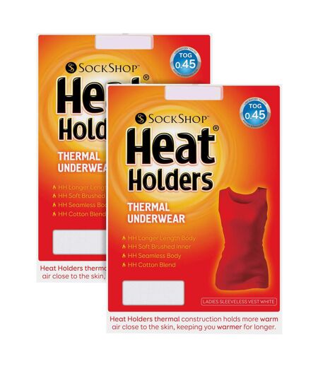 Heat Holders - Lot De 2 Femme Sous Vetements Thermqiue Sans Manche T-shirt