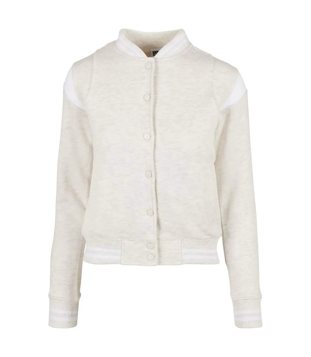 Veste De Survêtement College Femme Gris Clair Blanc Urban Classics-1