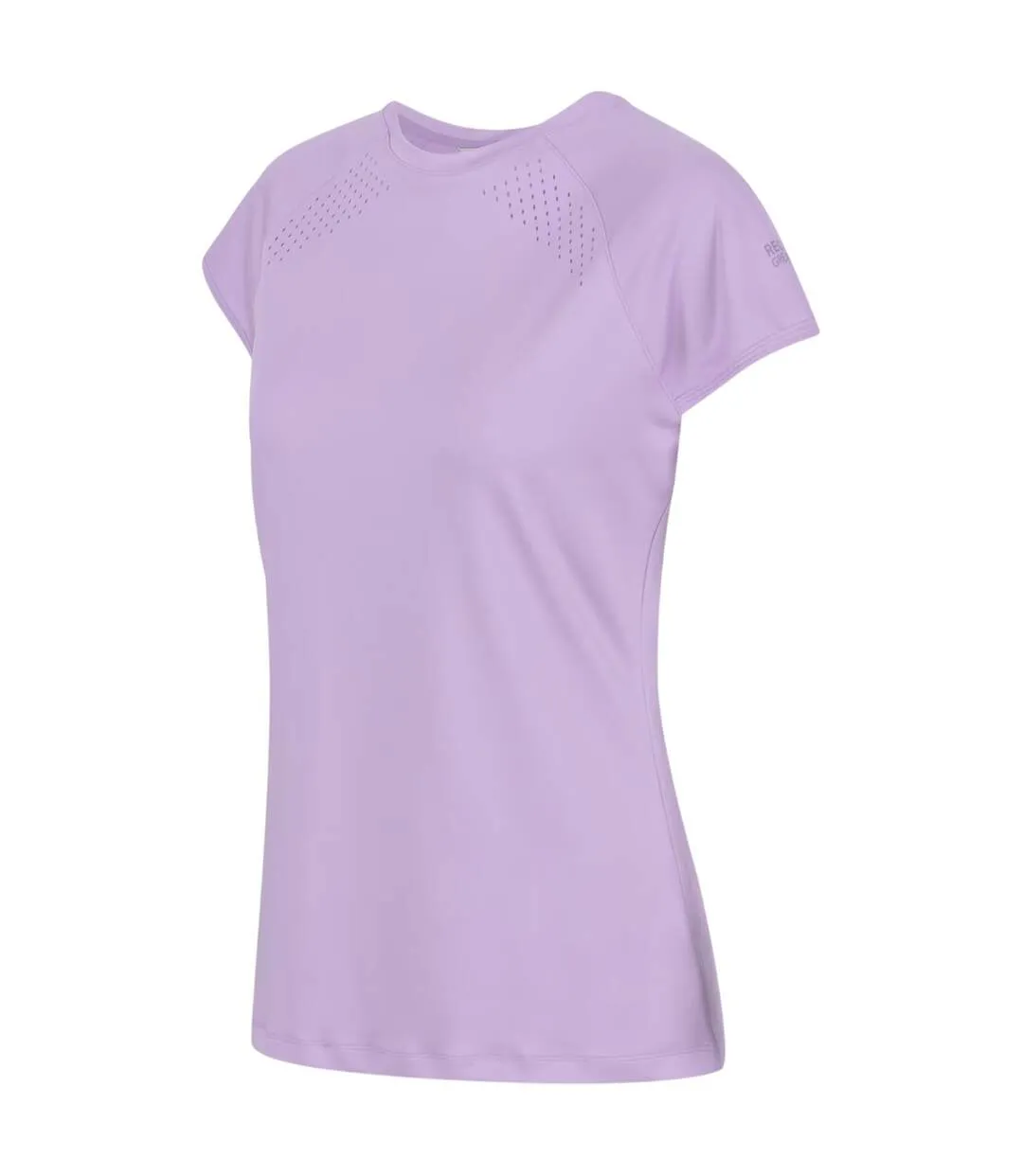 T-shirt Uni Manches Courtes Motif/style Perforé Luaza Femme Lilas Pastel Regatta-3