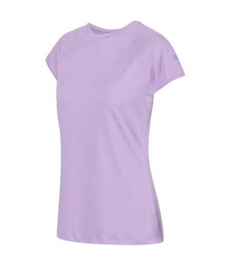 T-shirt Uni Manches Courtes Motif/style Perforé Luaza Femme Lilas Pastel Regatta