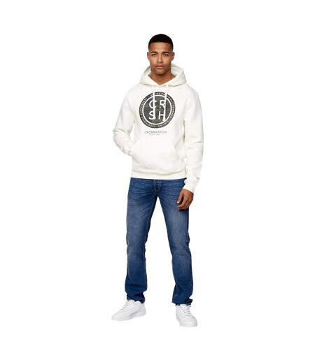 Sweat à capuche camfar homme blanc cassé Crosshatch