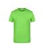 T-shirt Basic Homme Vert Citron James And Nicholson-1