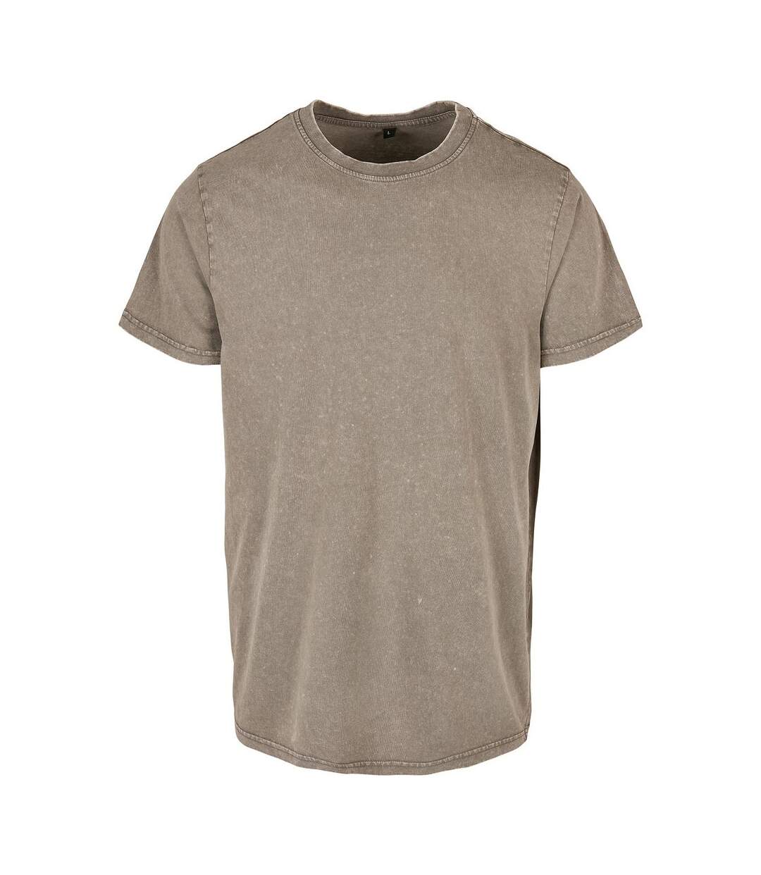T-shirt Motif/style Délavé À L'acide Adulte Kaki Foncé Build Your Brand-1