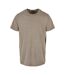T-shirt Motif/style Délavé À L'acide Adulte Kaki Foncé Build Your Brand-1
