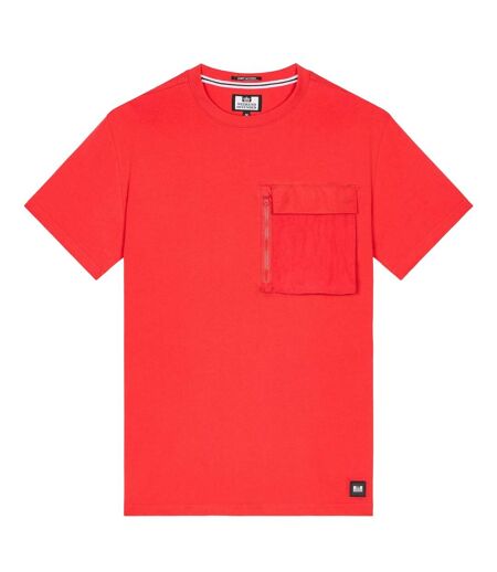 Mens Takaji Parachute Pocket T-shirt Rouge Weekend Offender