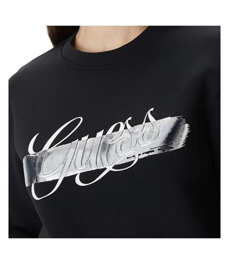 Sweat Noir Femme Guess W4RQ15K9Z21 - L