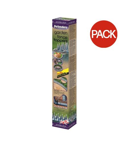 Pack of 6  Prickle strip garden fence toppers  one size grey Defenders