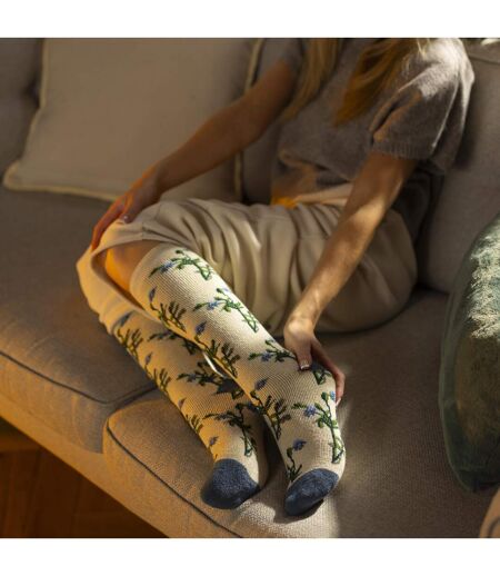 Long Wellington Boots Socks For Women | Floral Welly Socks