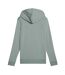 Womens/ladies No.1 Logo Fleece Overhead Hoodie Green Puma-3