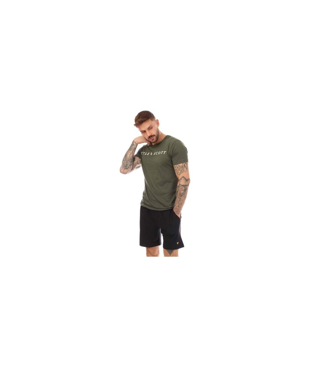 Ensemble T-shirt Et Short Oakley Homme Vert Kaki Noir Lyle & Scott-1