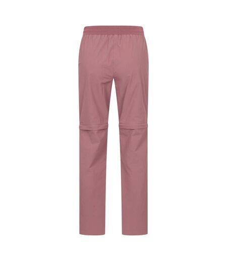 Womens/ladies Hiker Stretch Zip-off Trousers Brown Mountain Warehouse