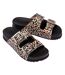 Claquettes Motif/style Imprimé Léopard Femme Beige Zaxy-3