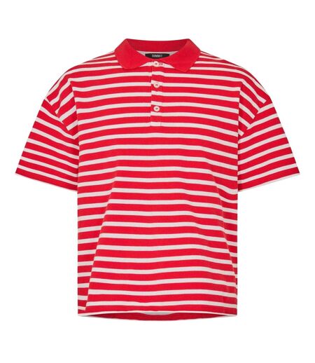 Polo Manches Courtes Motif/style À Rayures Homme Rouge Écru Summit