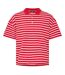 Polo Manches Courtes Motif/style À Rayures Homme Rouge Écru Summit-2