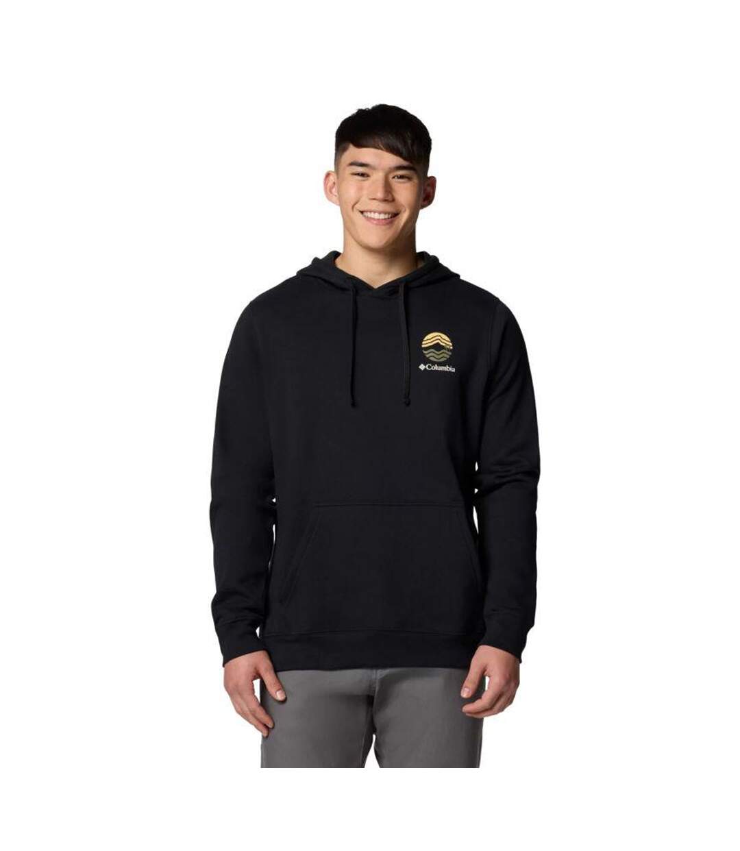 Sweat À Capuche Motif/style Graphique Trek Homme Noir Columbia-1