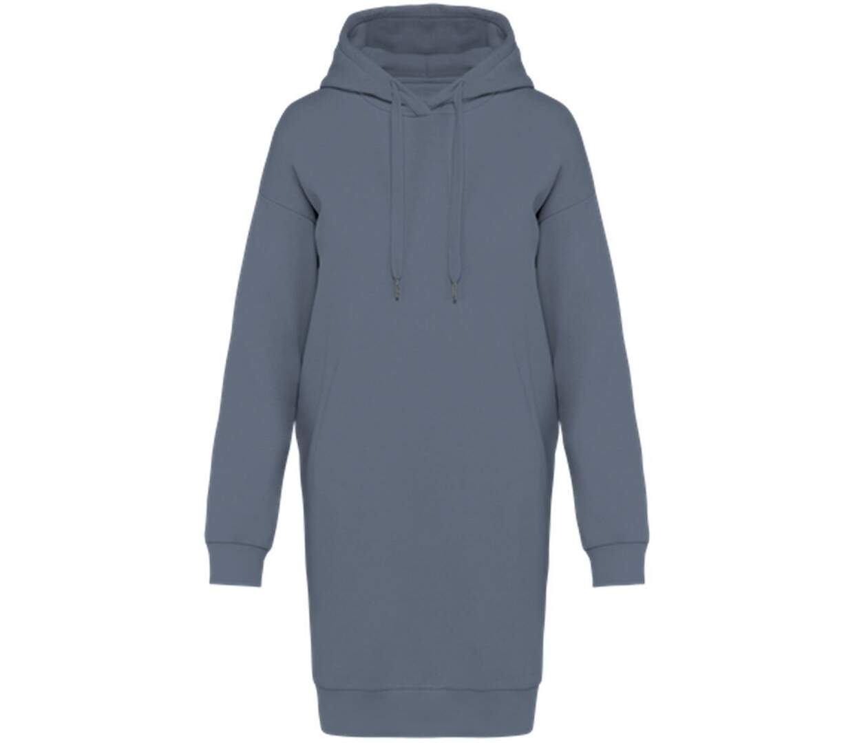 Robe sweat à capuche - Femme - PAT5005 - gris mineral-1