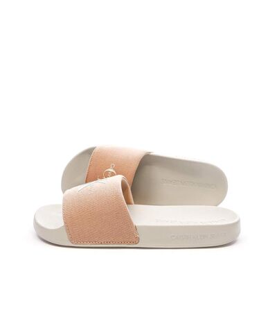 Claquettes grises/roses femme calvin klein jeans yw0yw01835 - 40