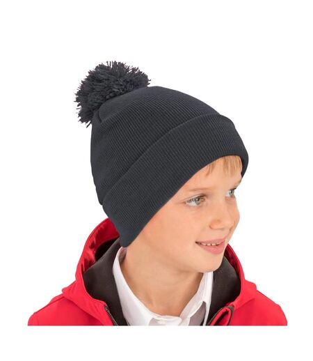 Womens/ladies Winter Essentials Pom Pom Beanie Bonnet À Pompon Gris Result
