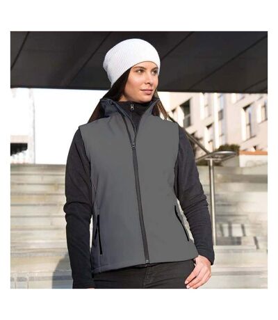 Result Core Womens/Ladies Printable Softshell Bodywarmer (Charcoal / Black) - UTRW3698