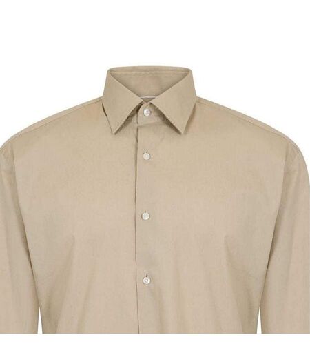 Chemise Habillée Kent Homme Beige Hugo Boss