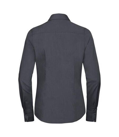 Chemisier Manches Longues Femme Gris Foncé Russell Collection